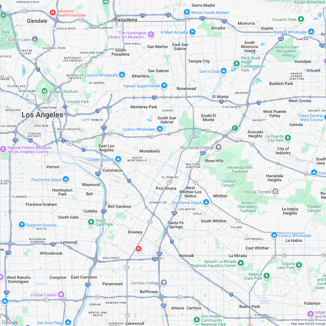 Google map showing store location