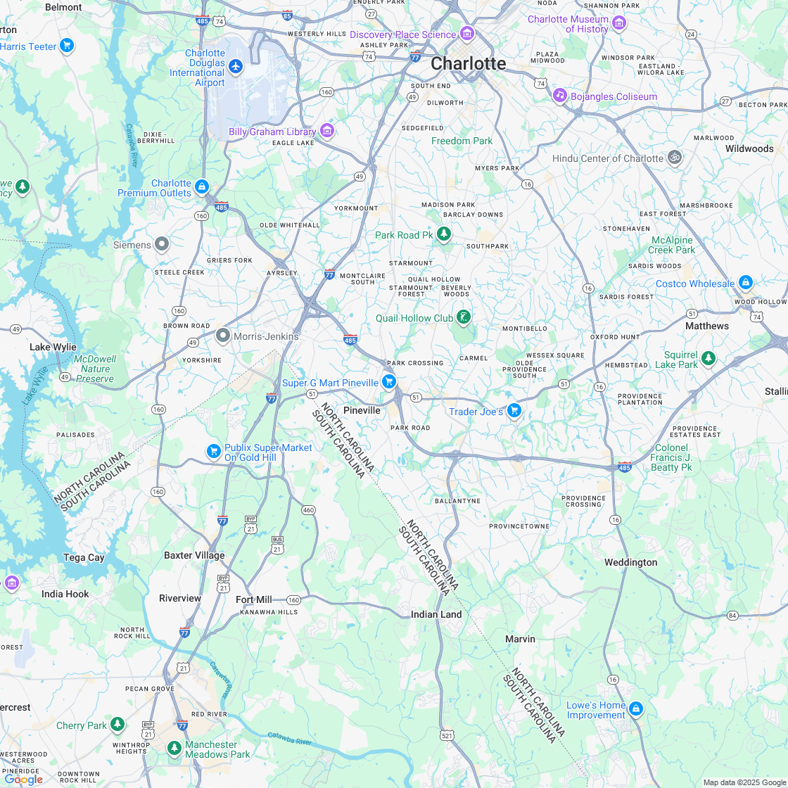 Google map showing store location