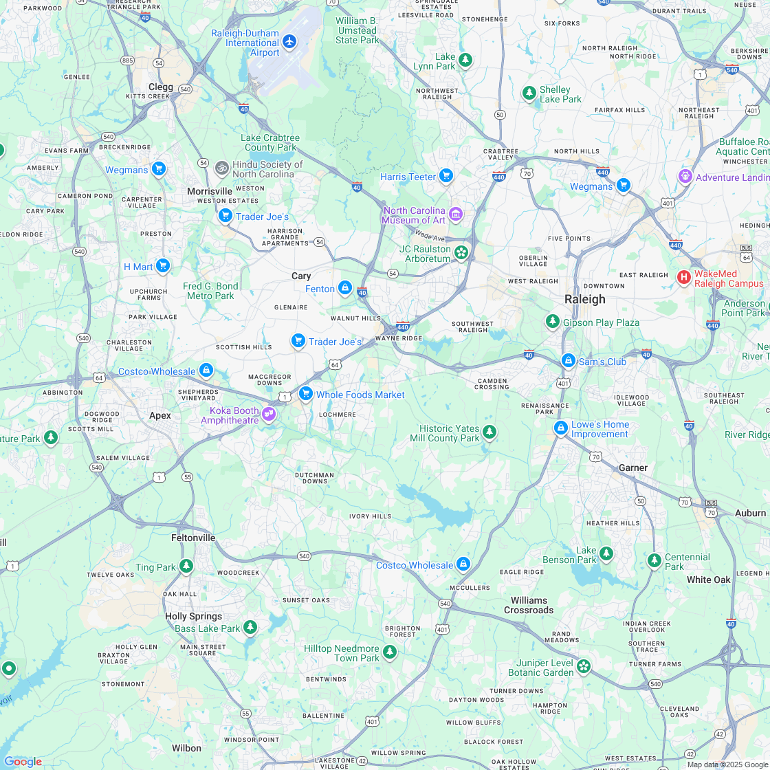 Google map showing store location