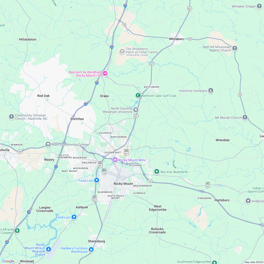 Google map showing store location