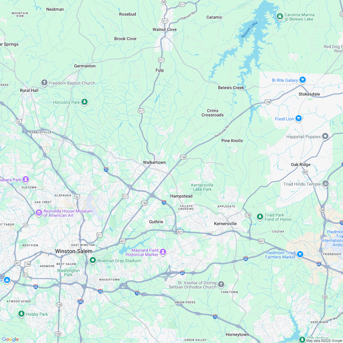 Google map showing store location