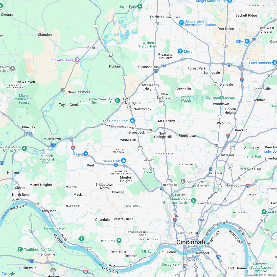 Google map showing store location