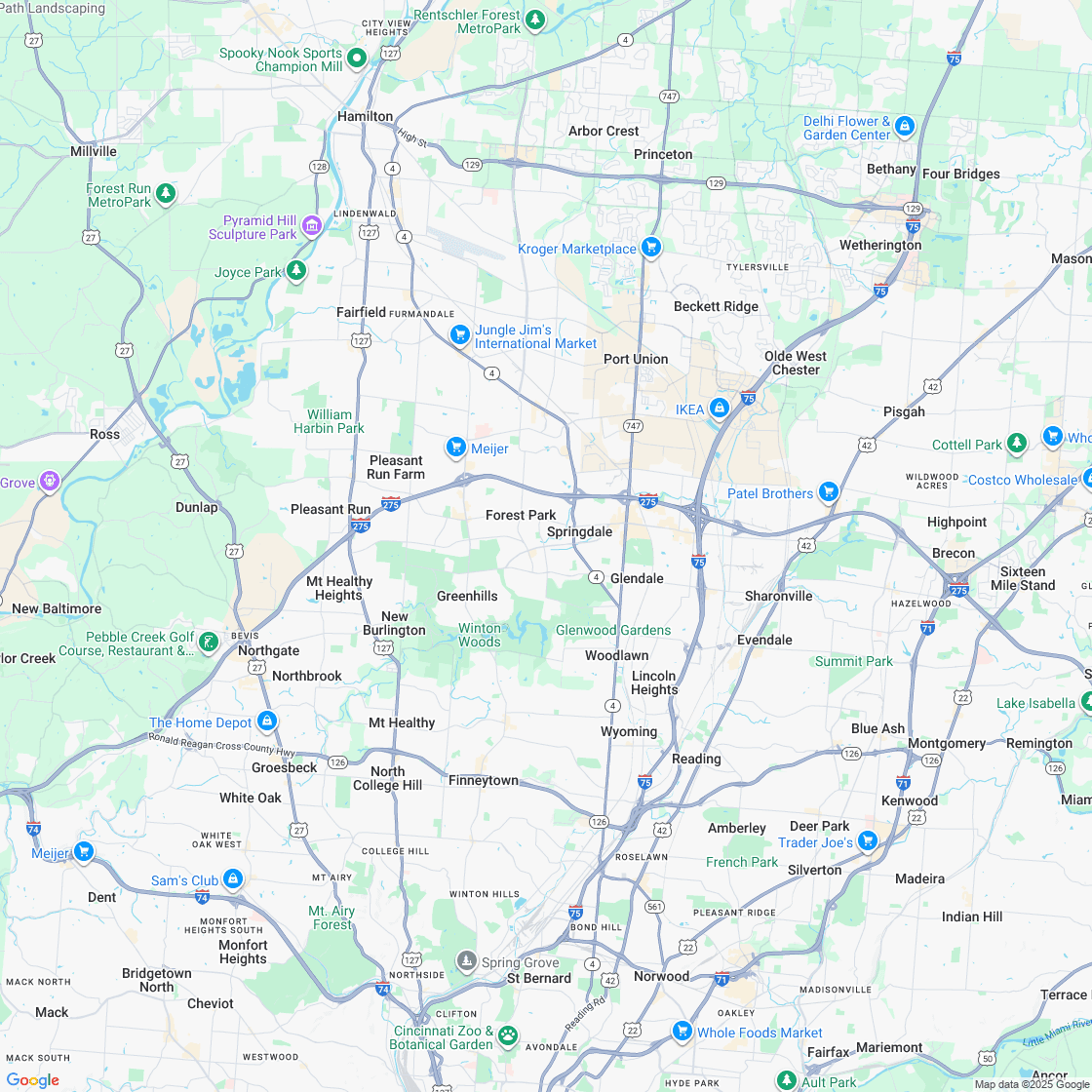 Google map showing store location