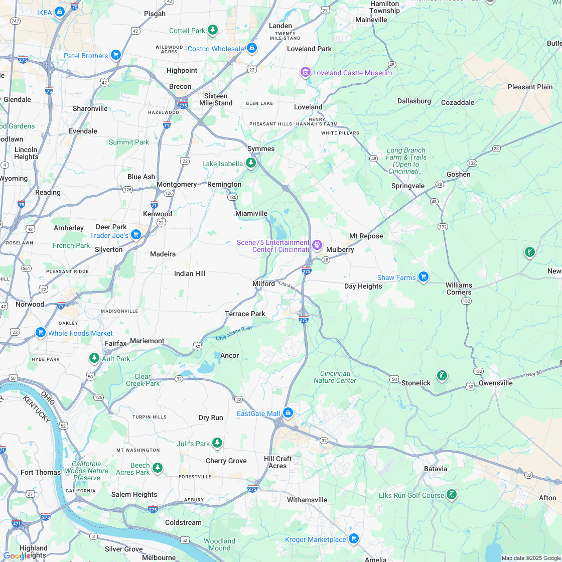 Google map showing store location