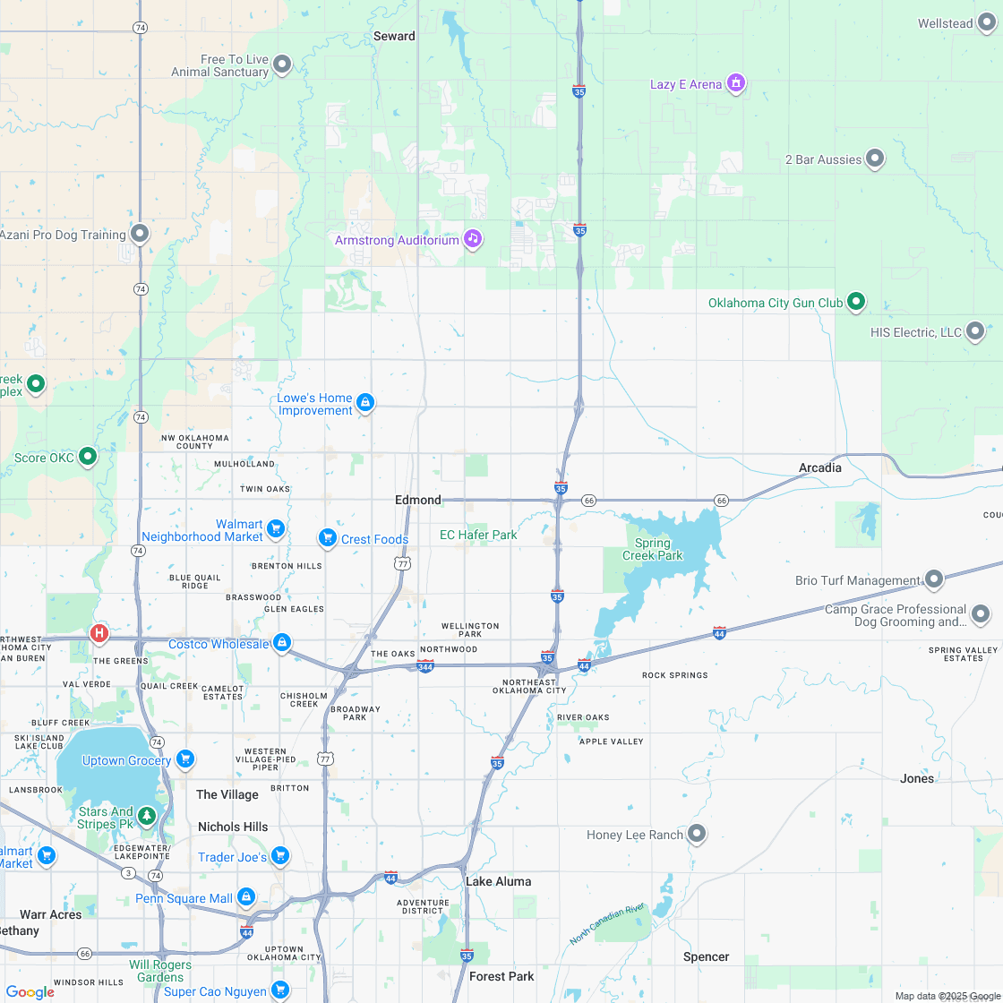 Google map showing store location
