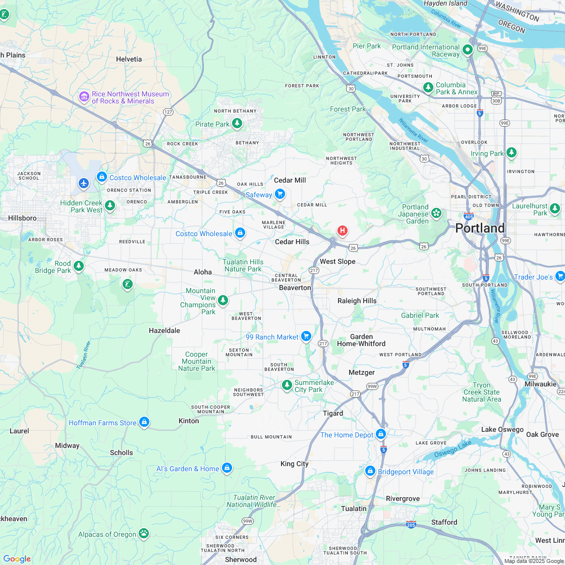 Google map showing store location