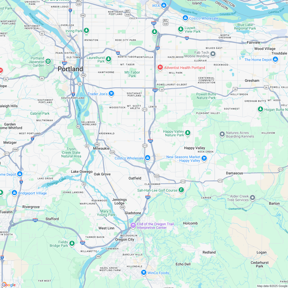 Google map showing store location