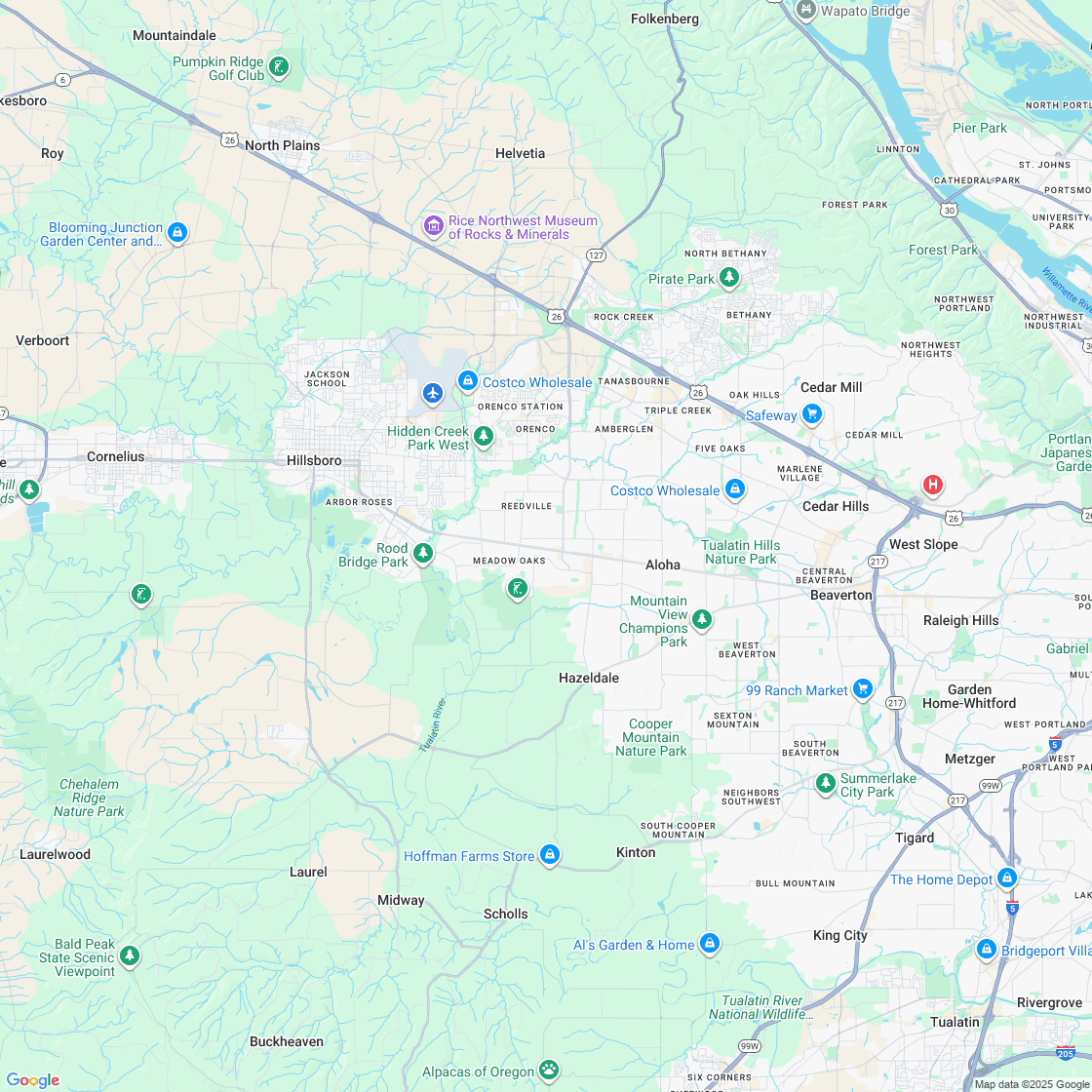 Google map showing store location