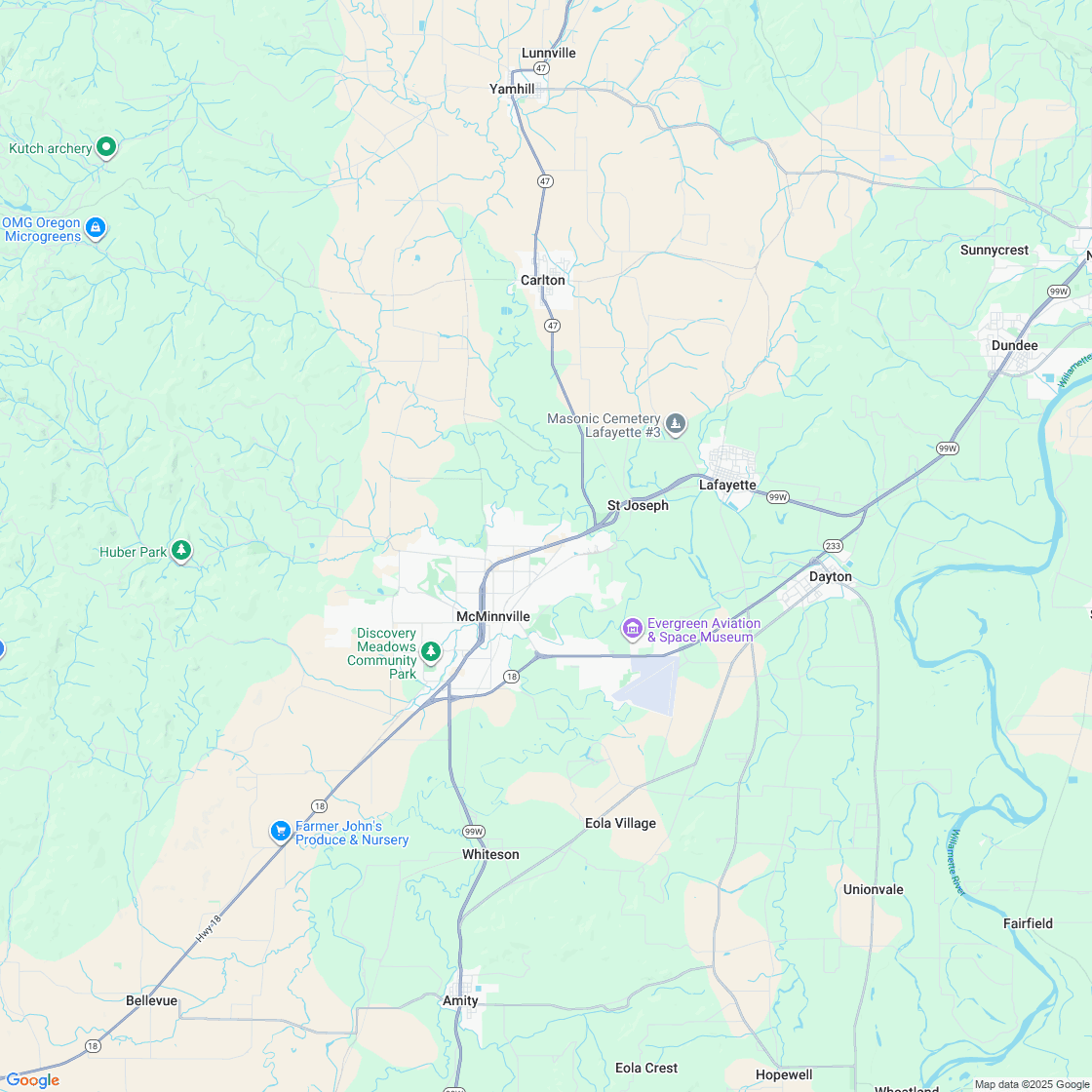 Google map showing store location