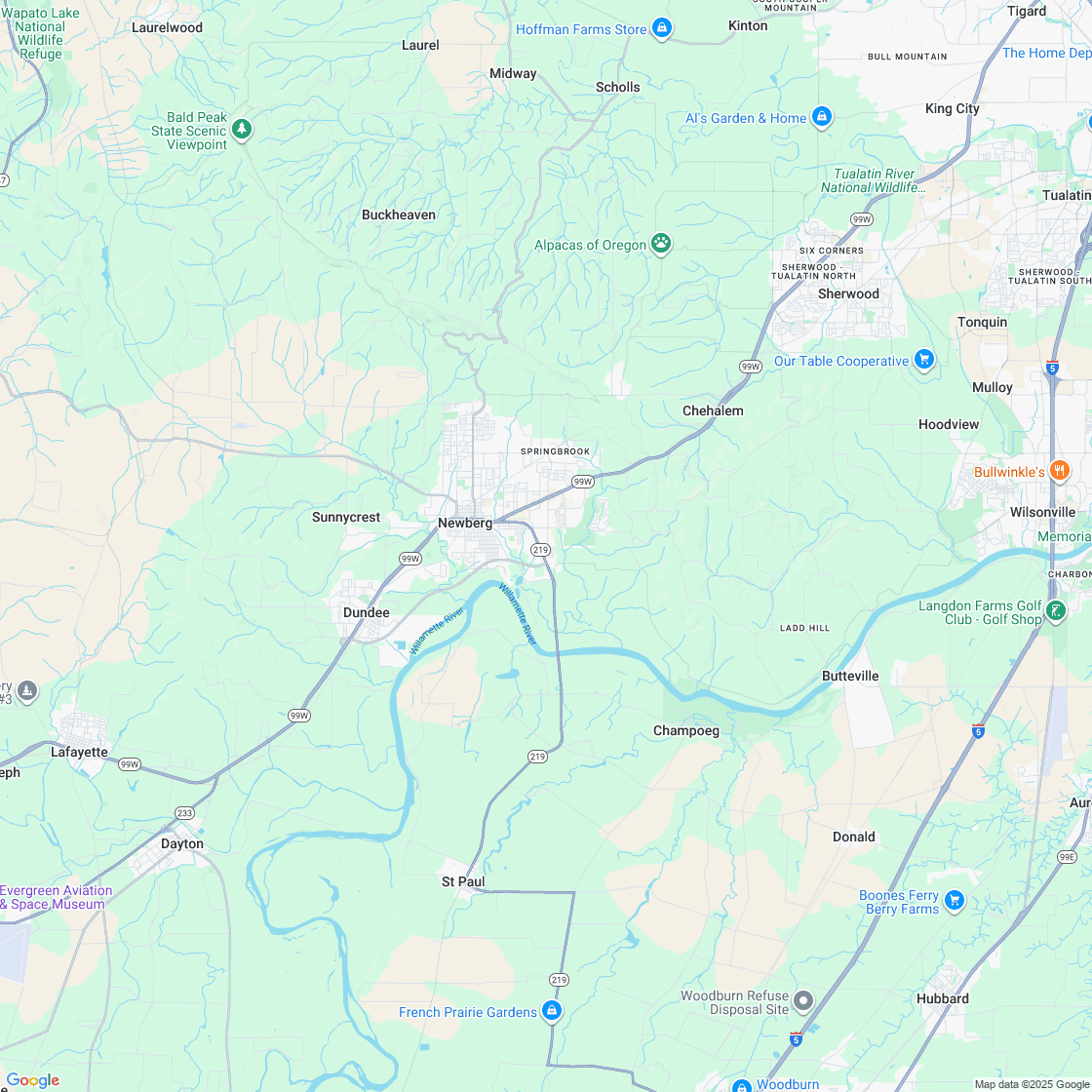 Google map showing store location