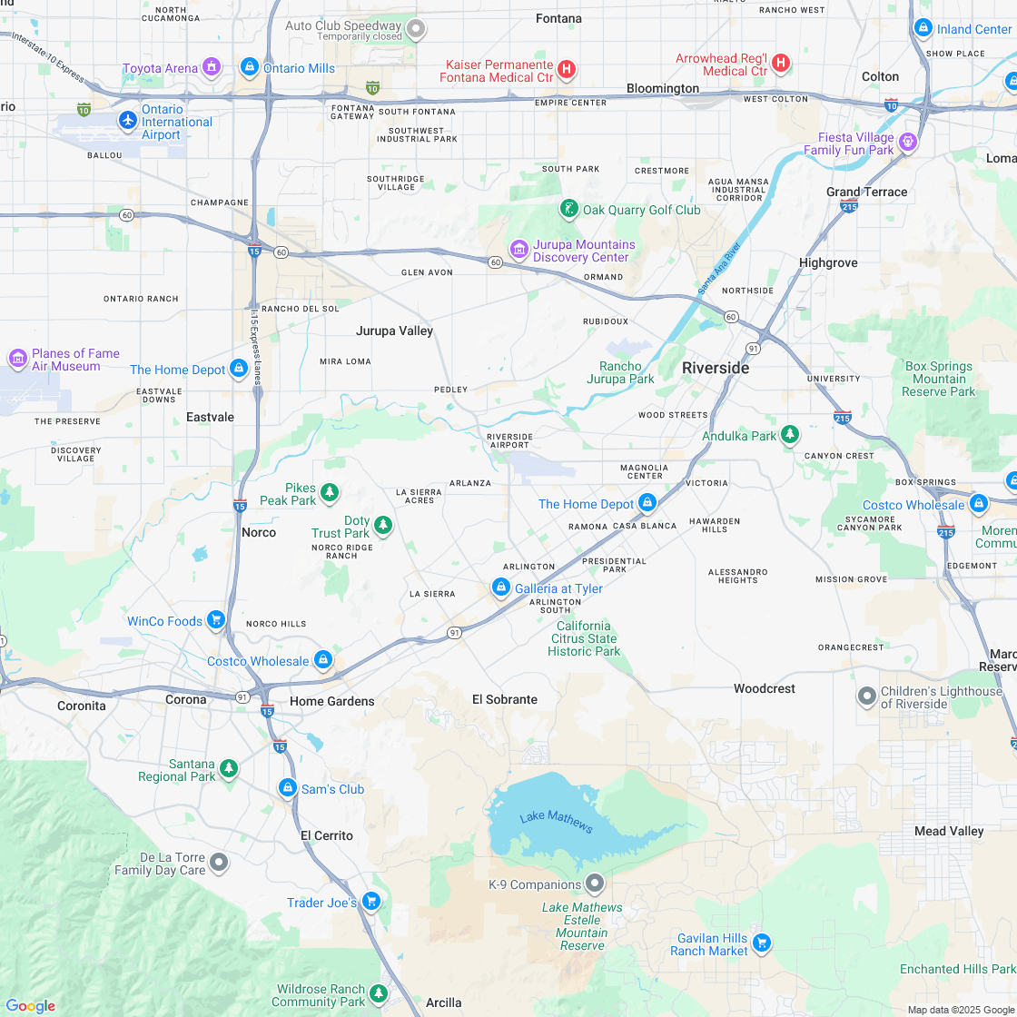 Google map showing store location
