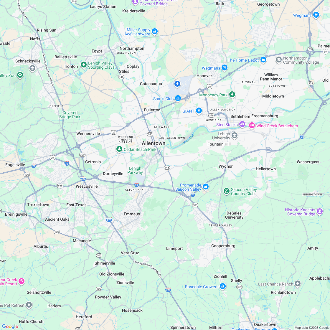 Google map showing store location