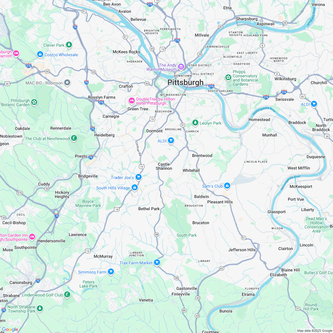 Google map showing store location