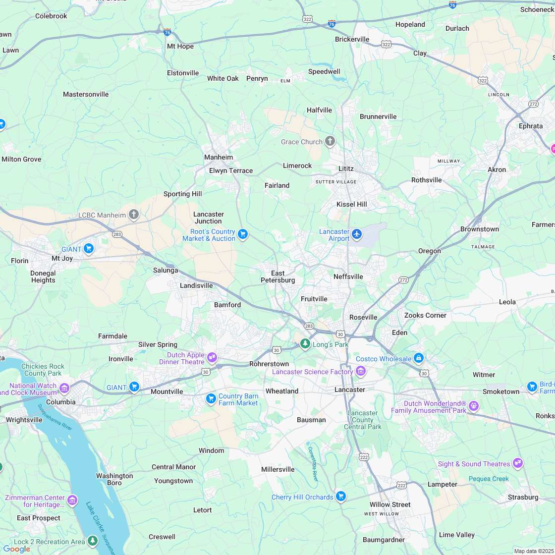 Google map showing store location