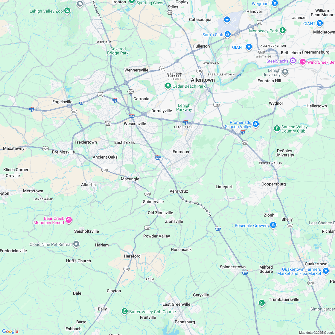 Google map showing store location