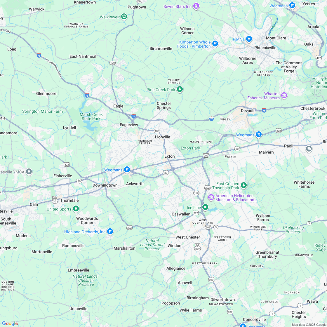 Google map showing store location