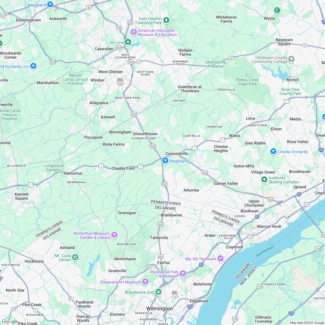 Google map showing store location