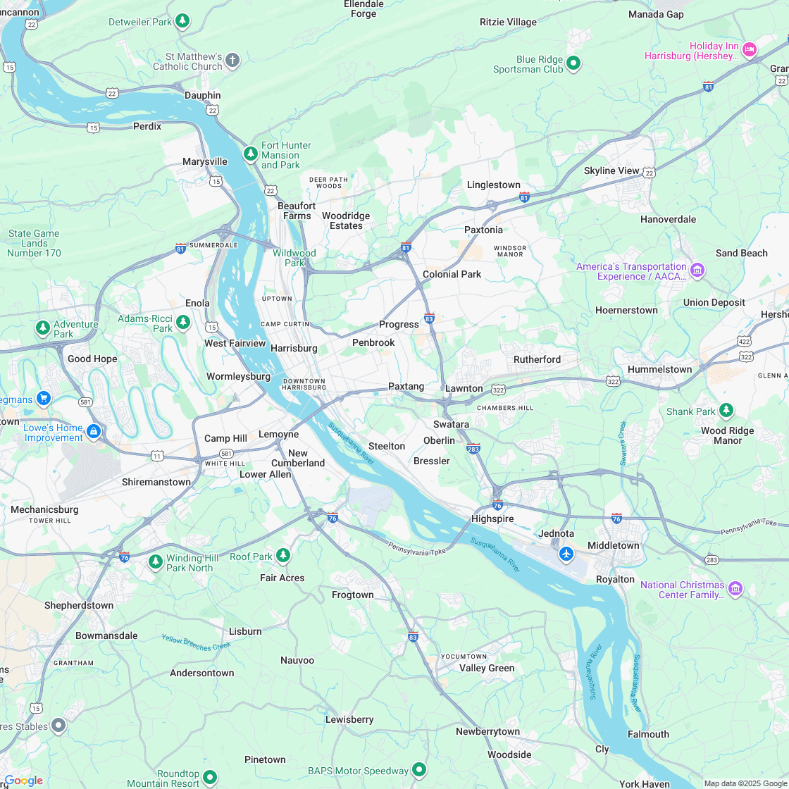 Google map showing store location