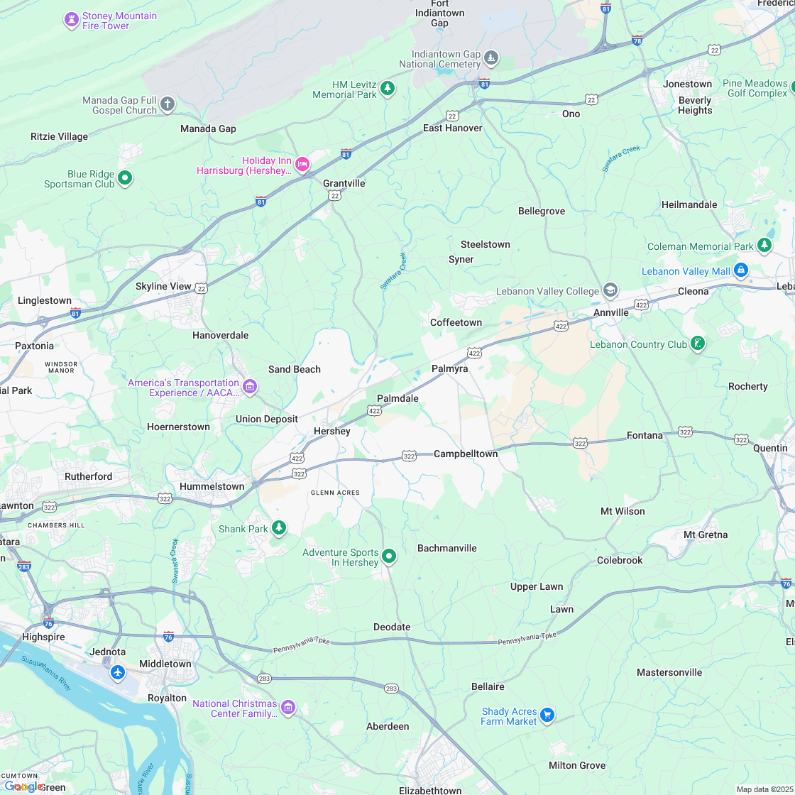 Google map showing store location