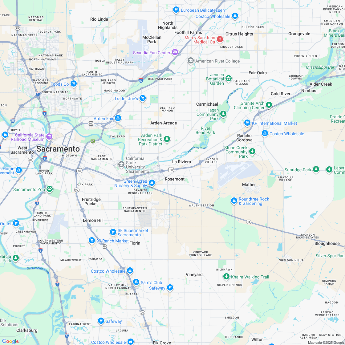 Google map showing store location
