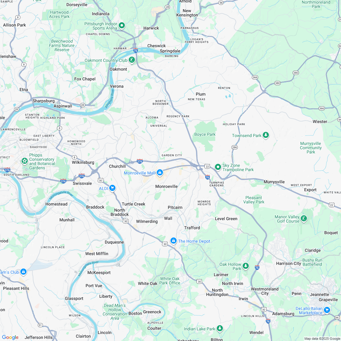 Google map showing store location