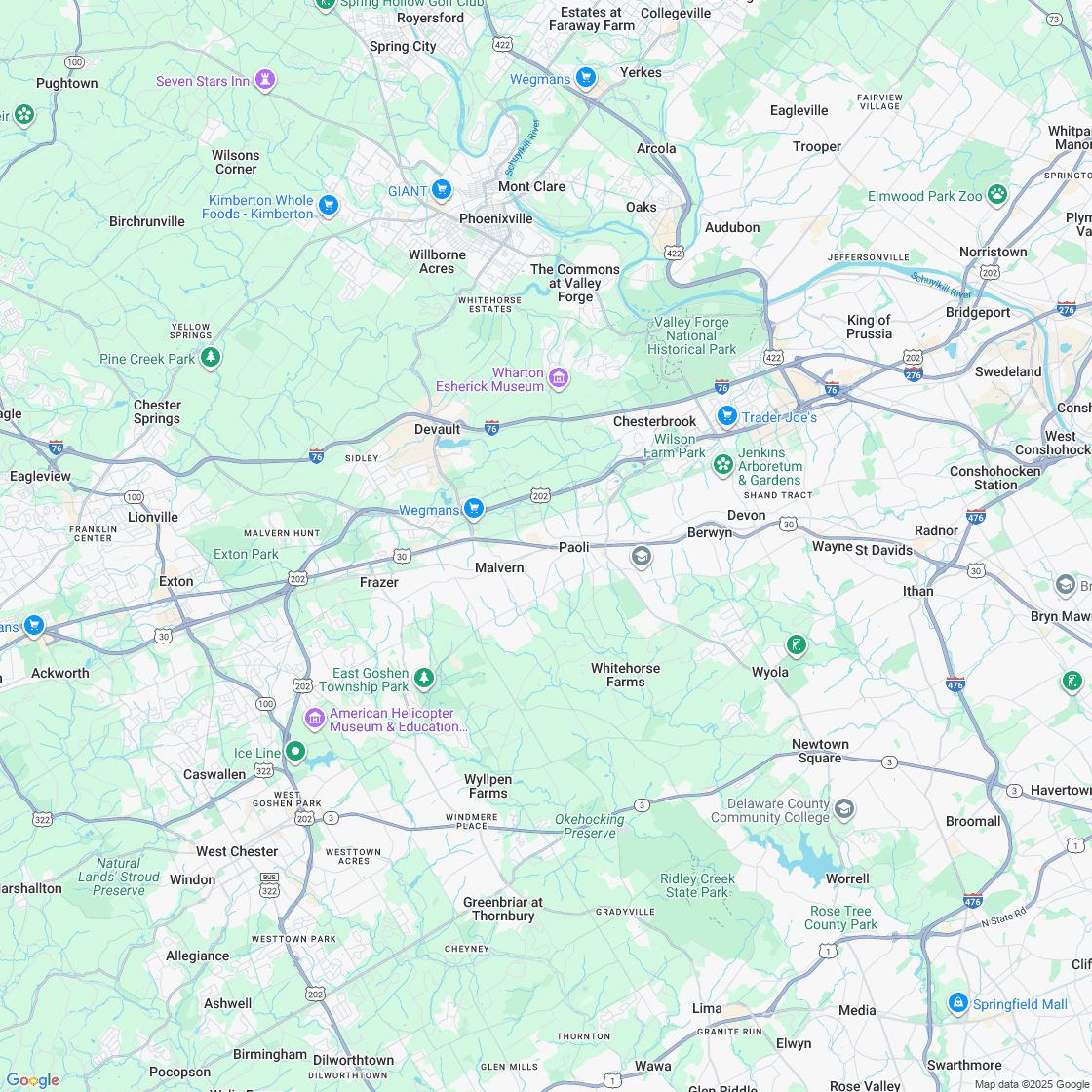 Google map showing store location