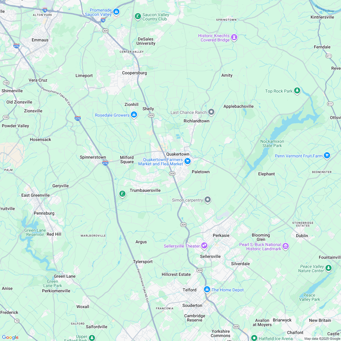 Google map showing store location