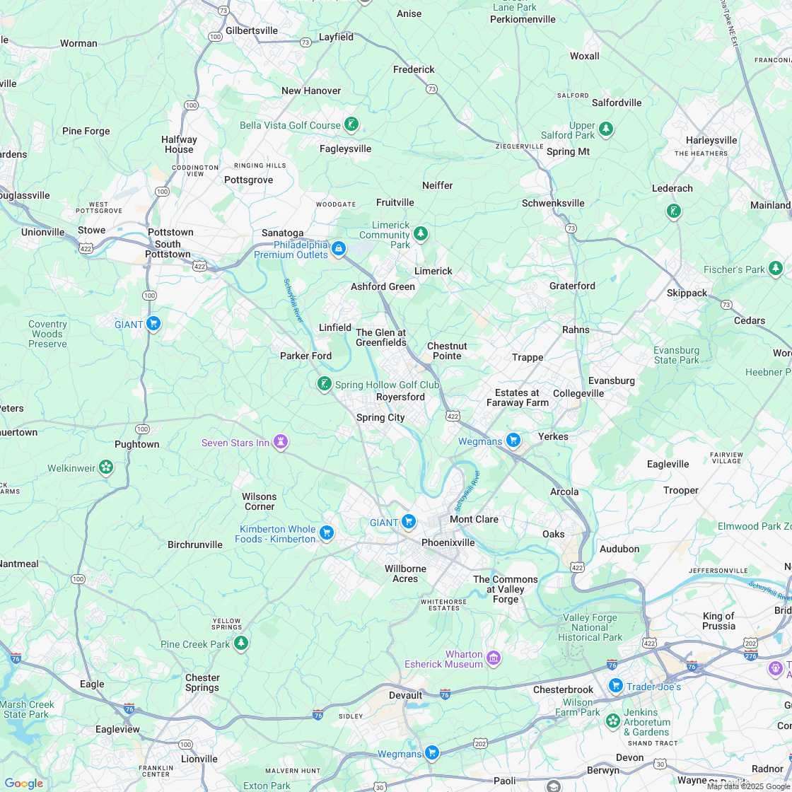 Google map showing store location