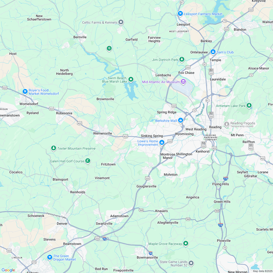 Google map showing store location