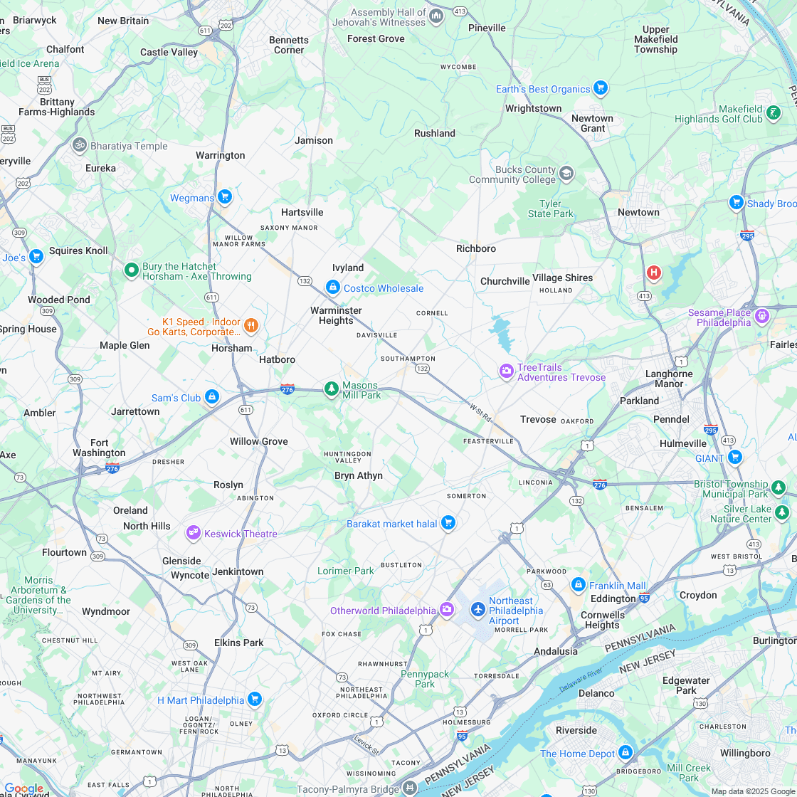 Google map showing store location