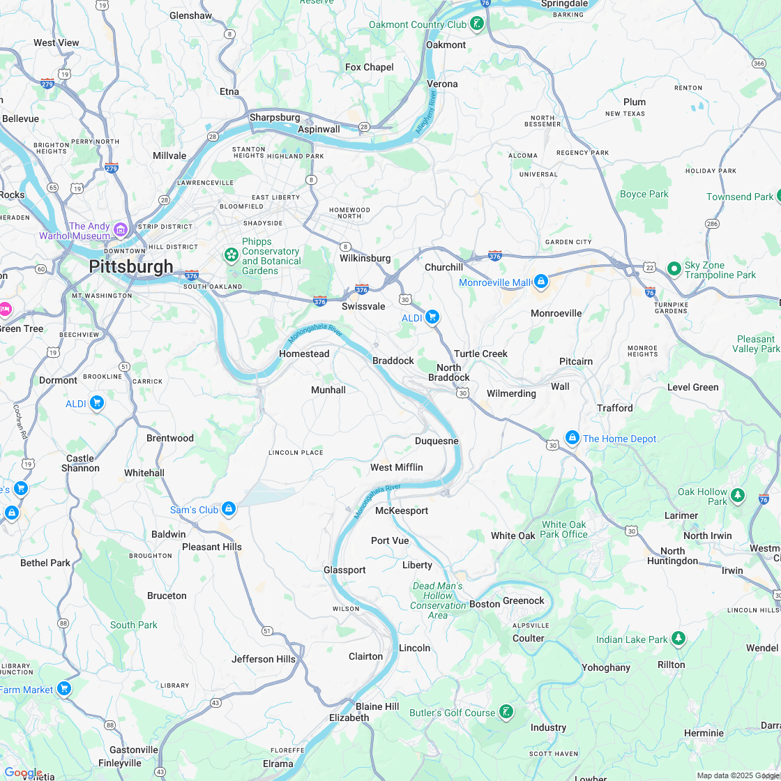 Google map showing store location