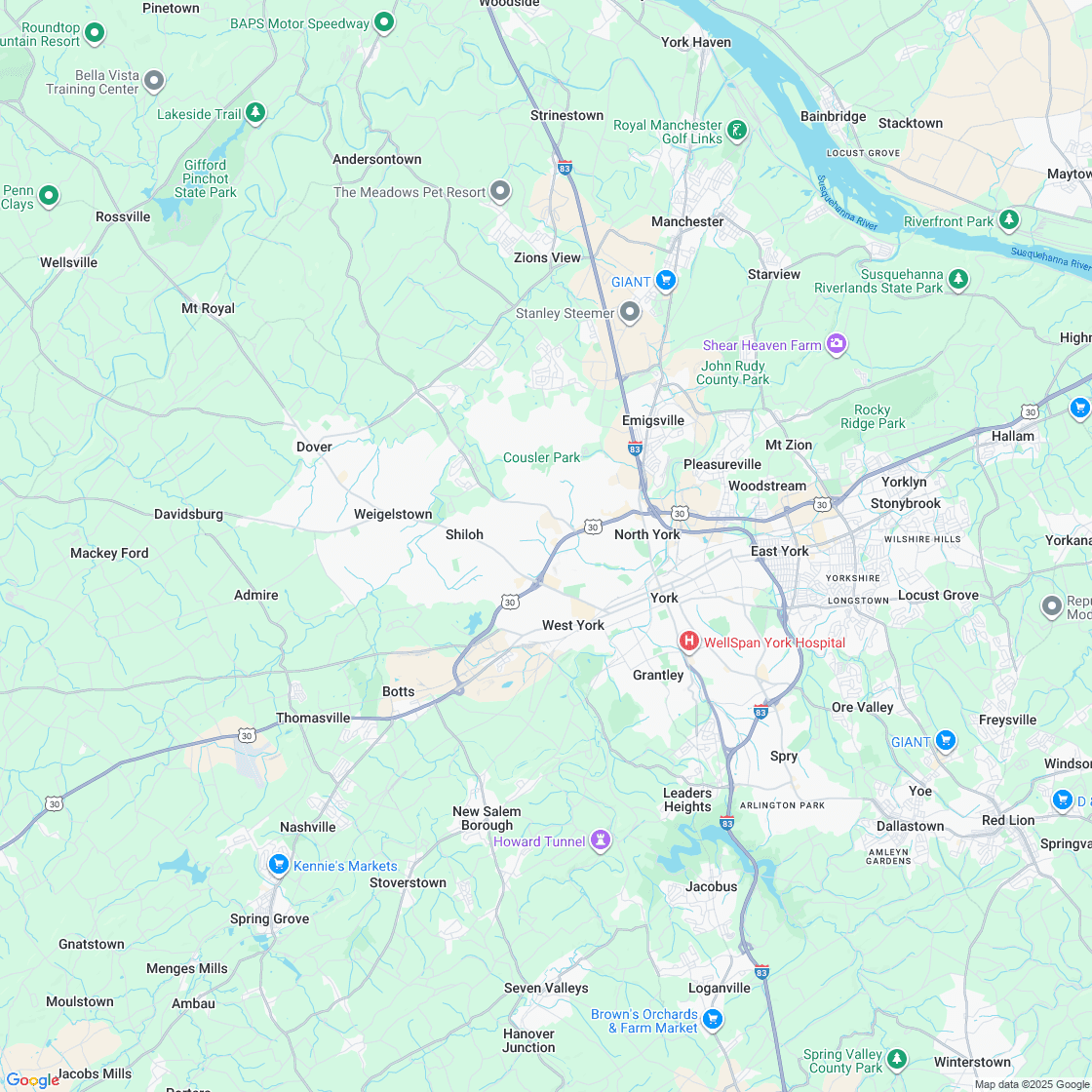 Google map showing store location