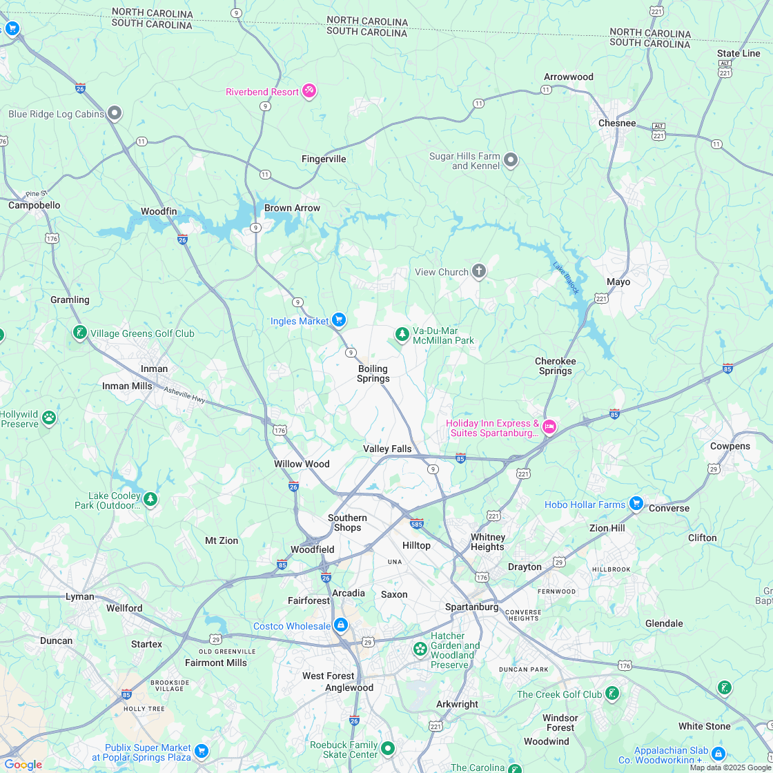 Google map showing store location