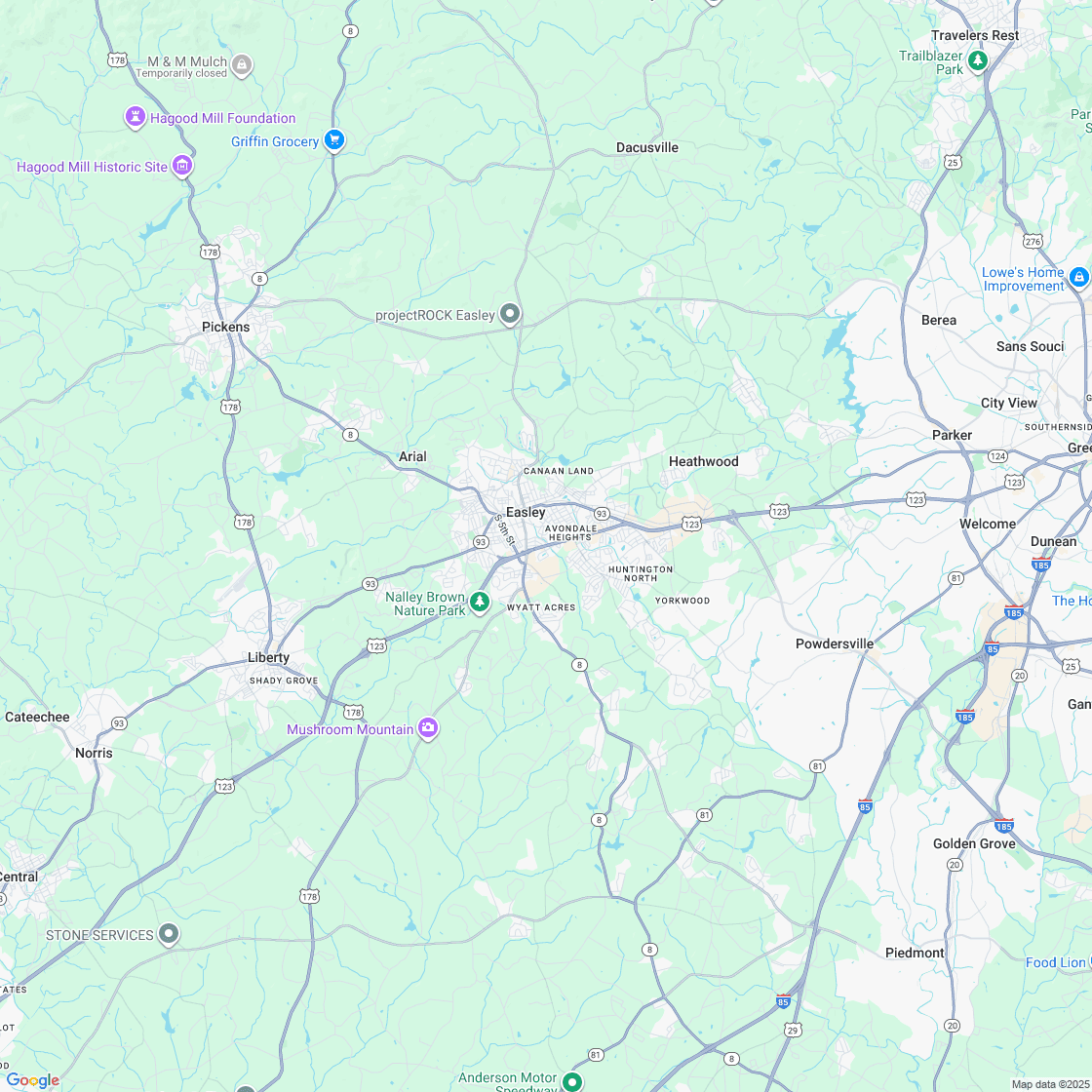 Google map showing store location