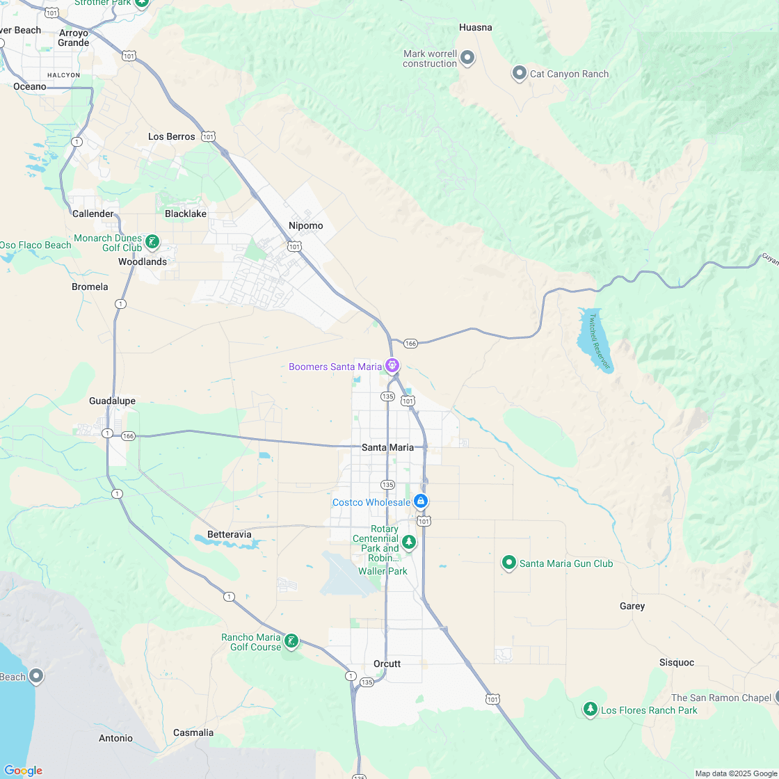 Google map showing store location