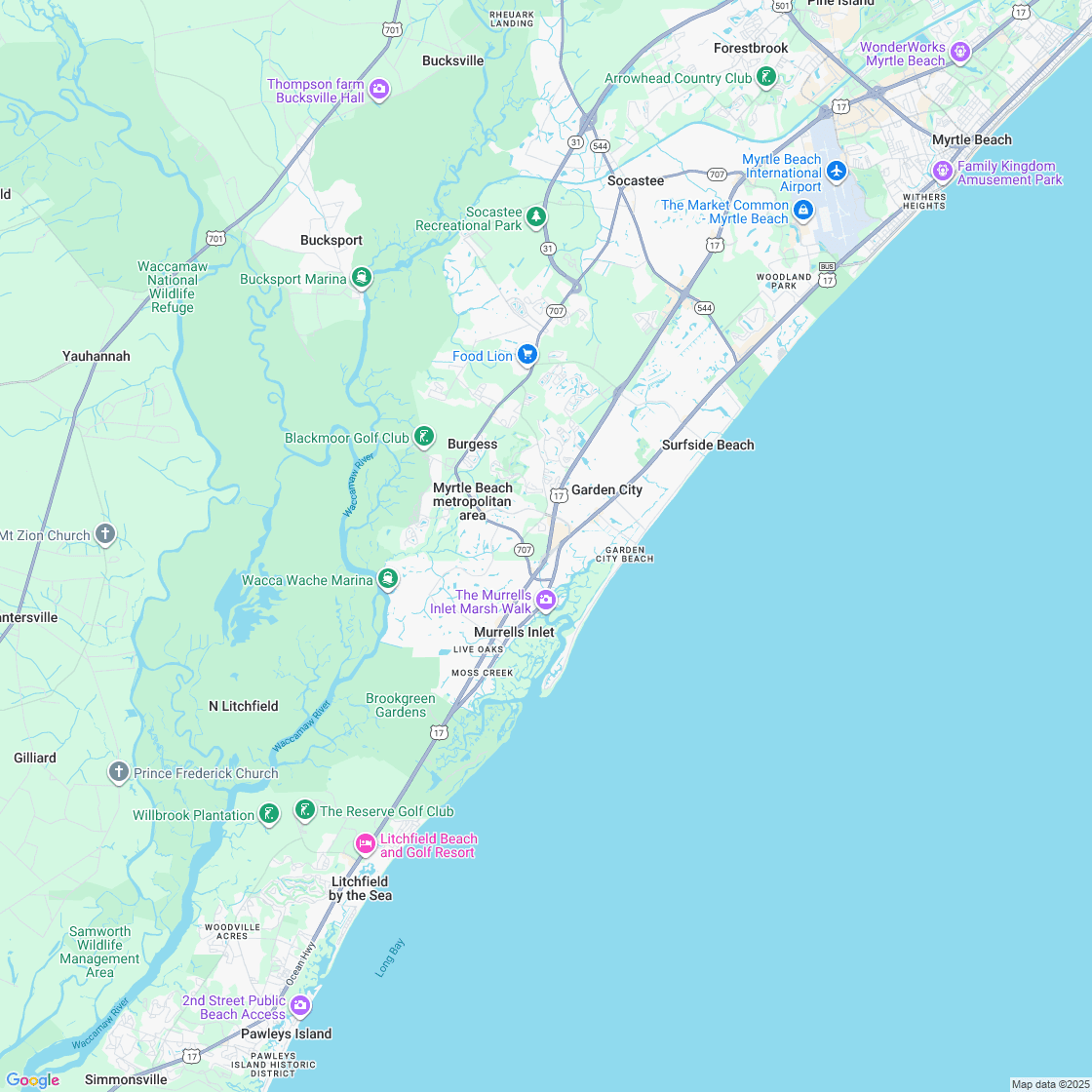 Google map showing store location