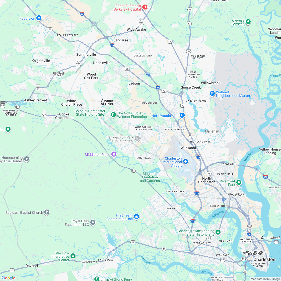 Google map showing store location