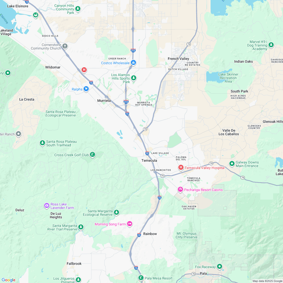 Google map showing store location