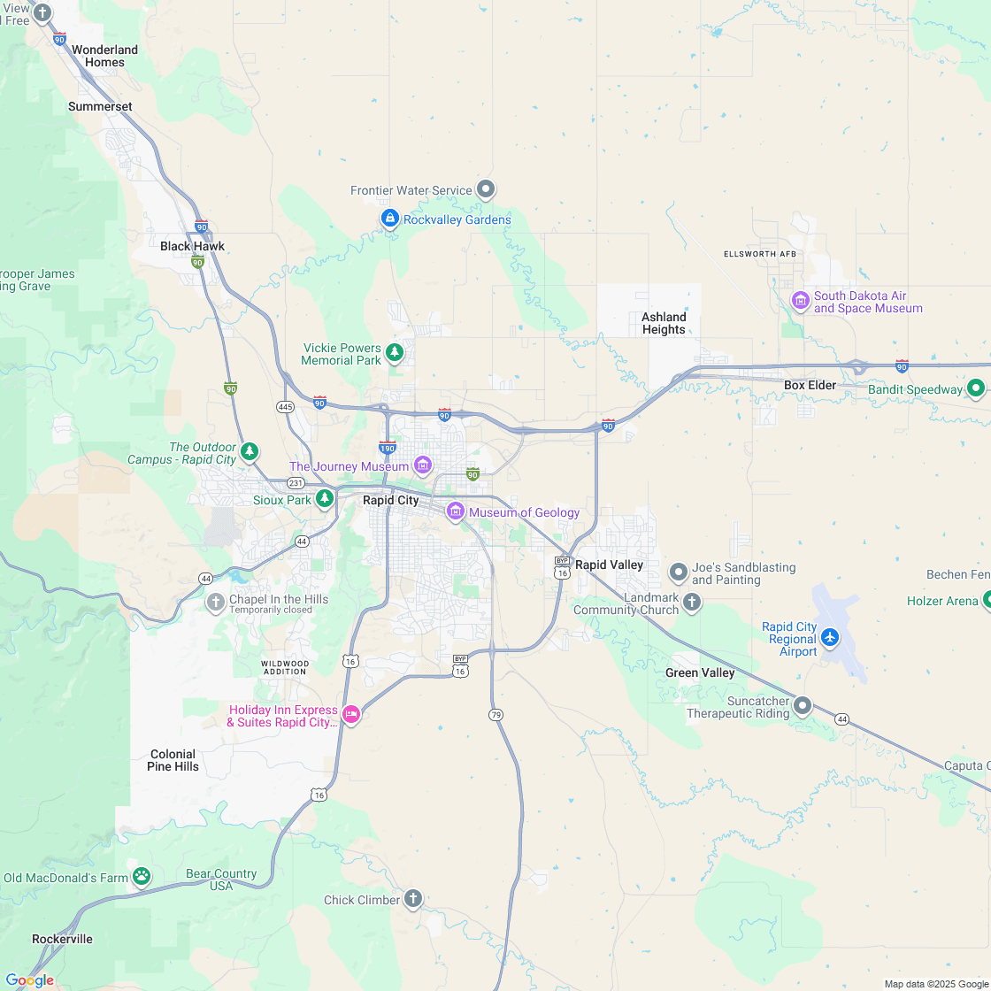 Google map showing store location