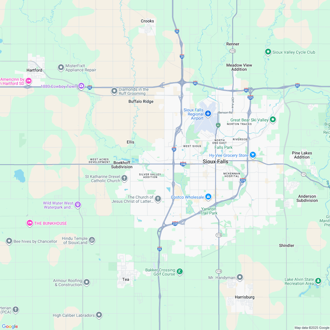 Google map showing store location