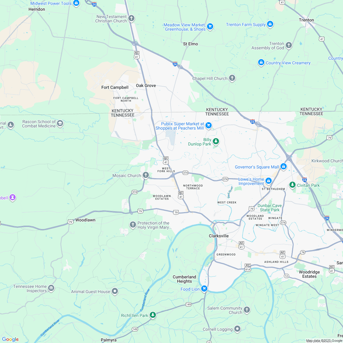 Google map showing store location