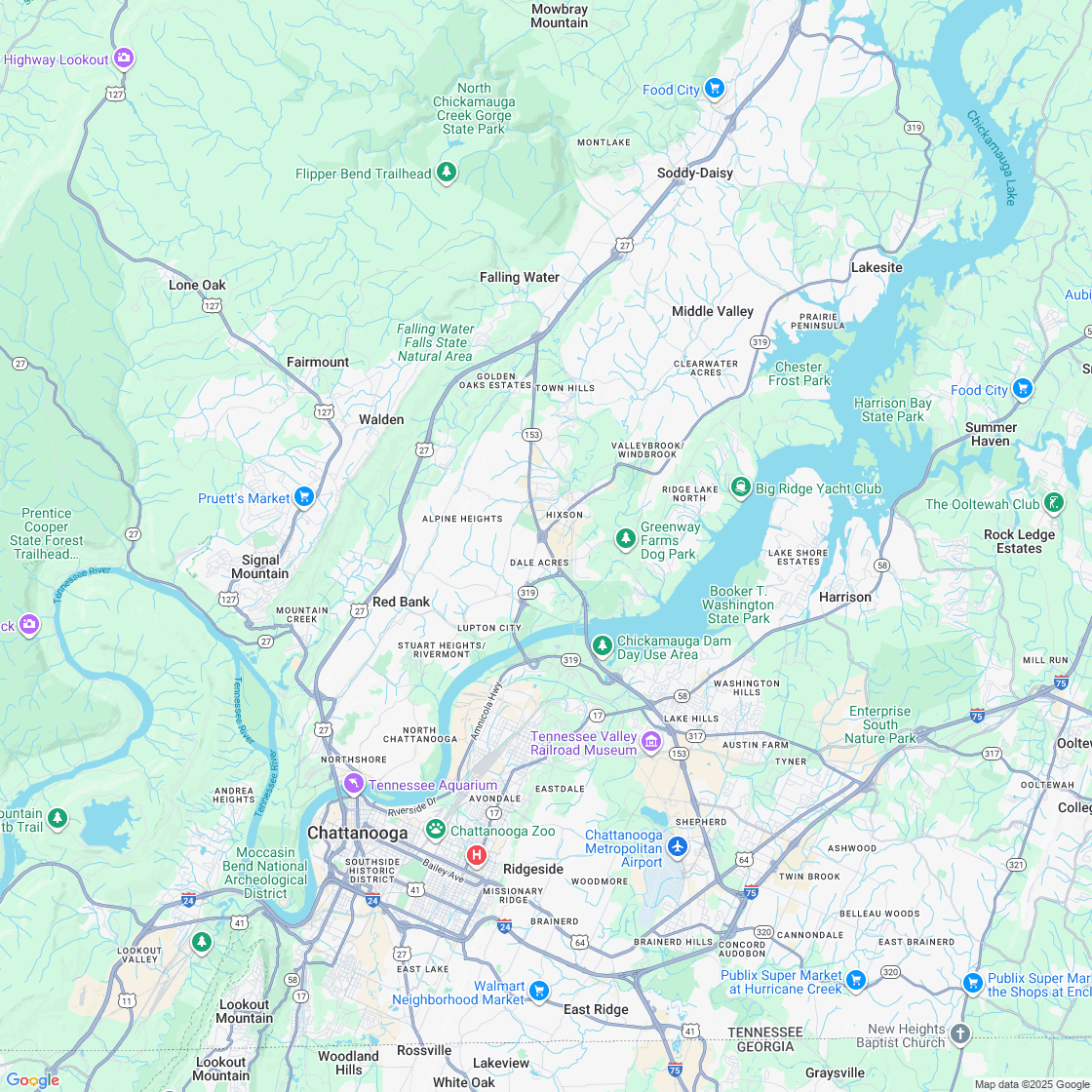 Google map showing store location