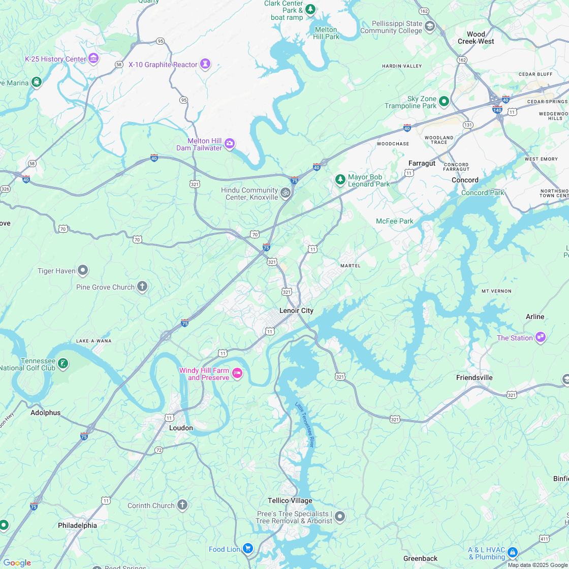 Google map showing store location