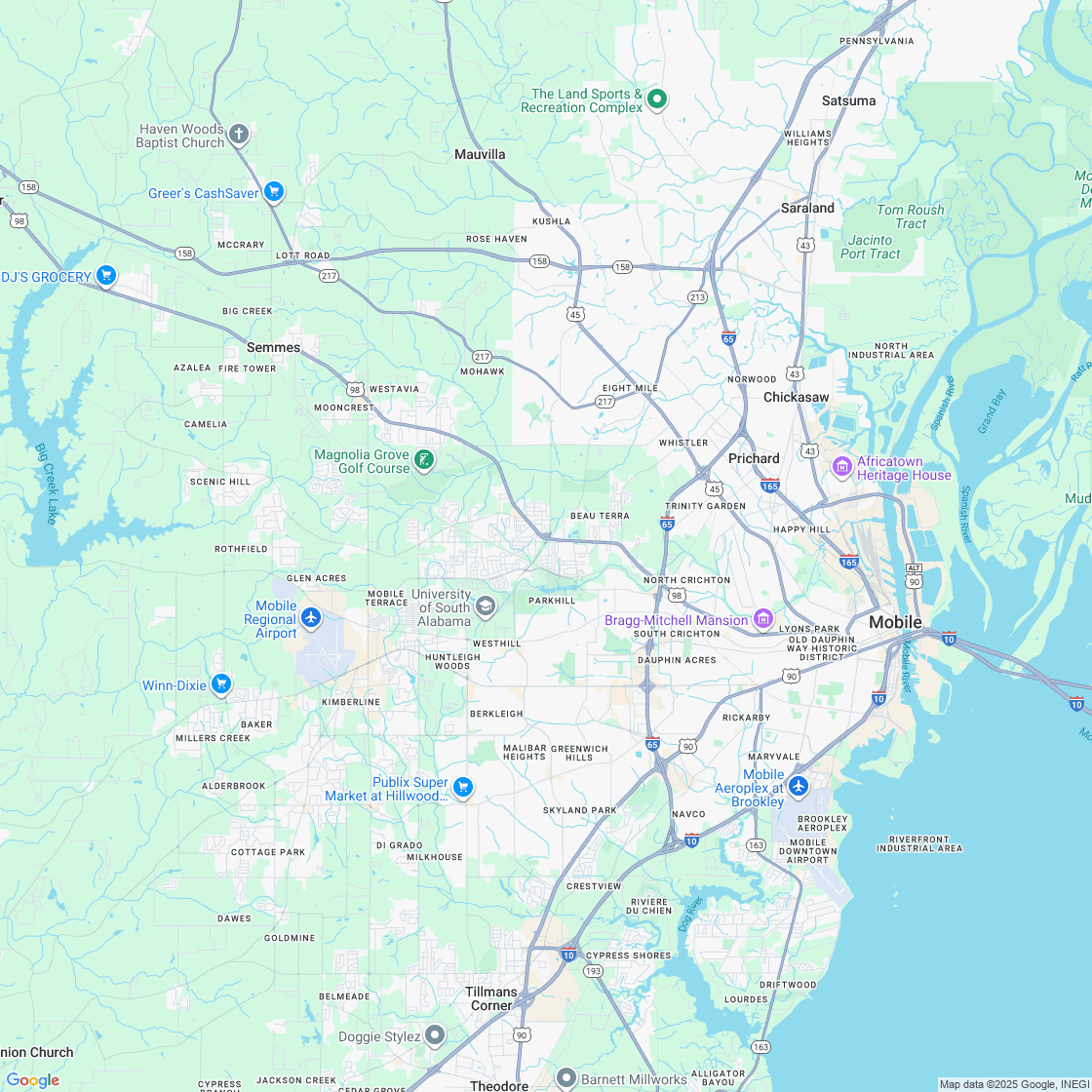 Google map showing store location