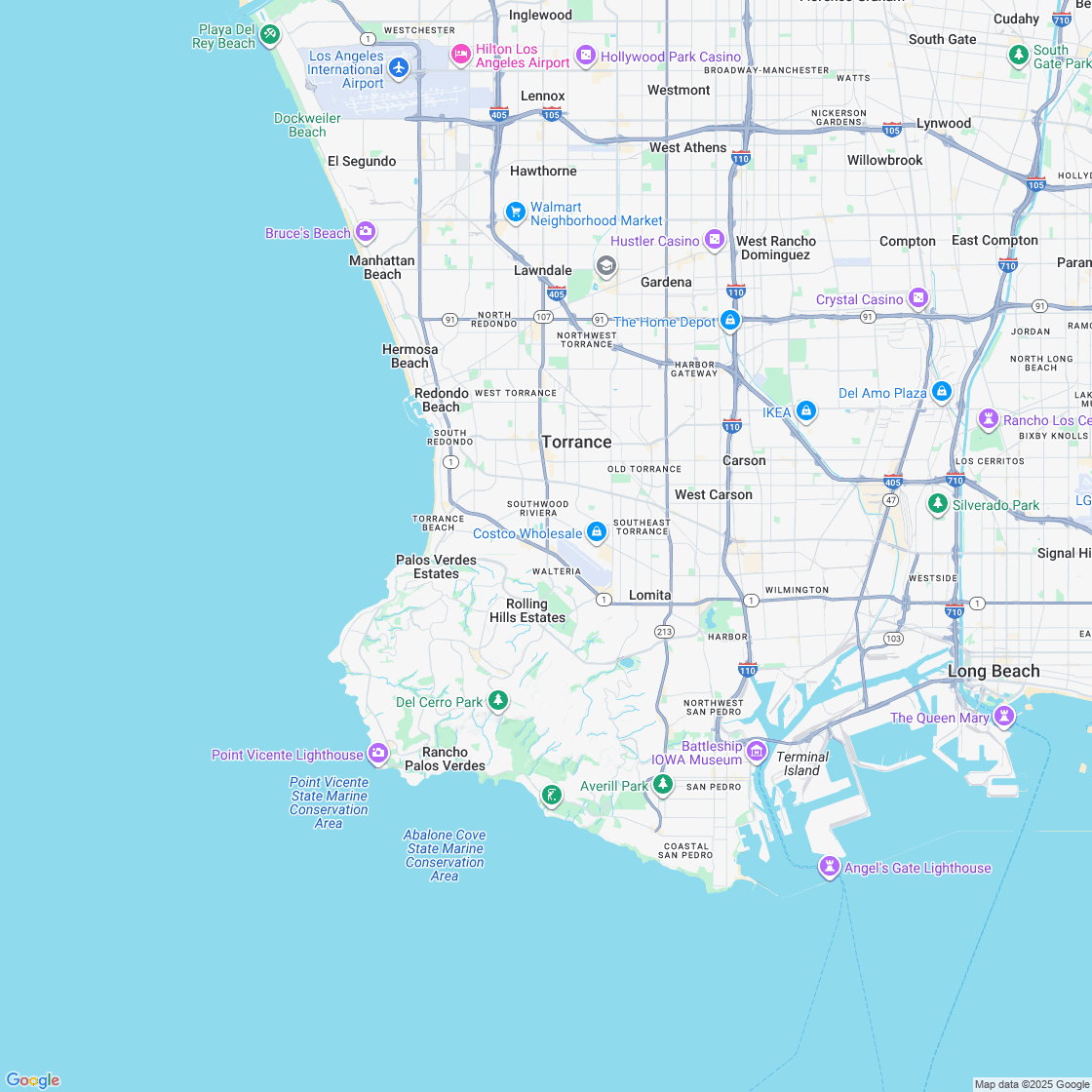 Google map showing store location