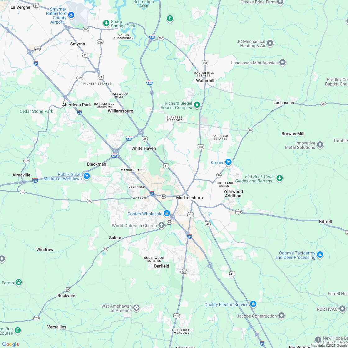 Google map showing store location