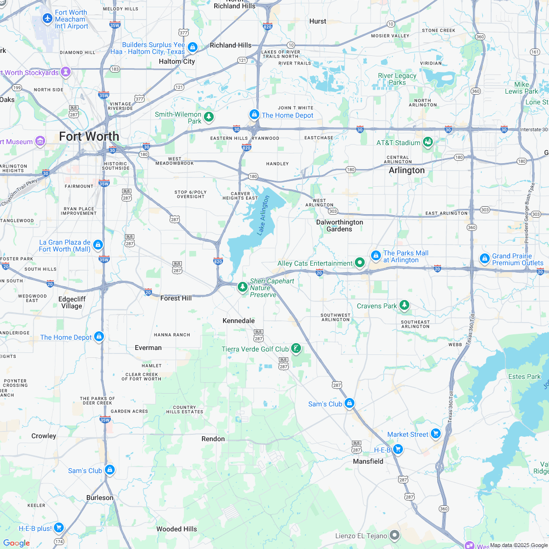Google map showing store location