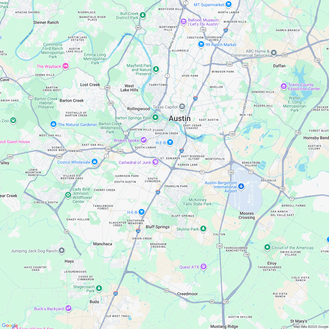 Google map showing store location