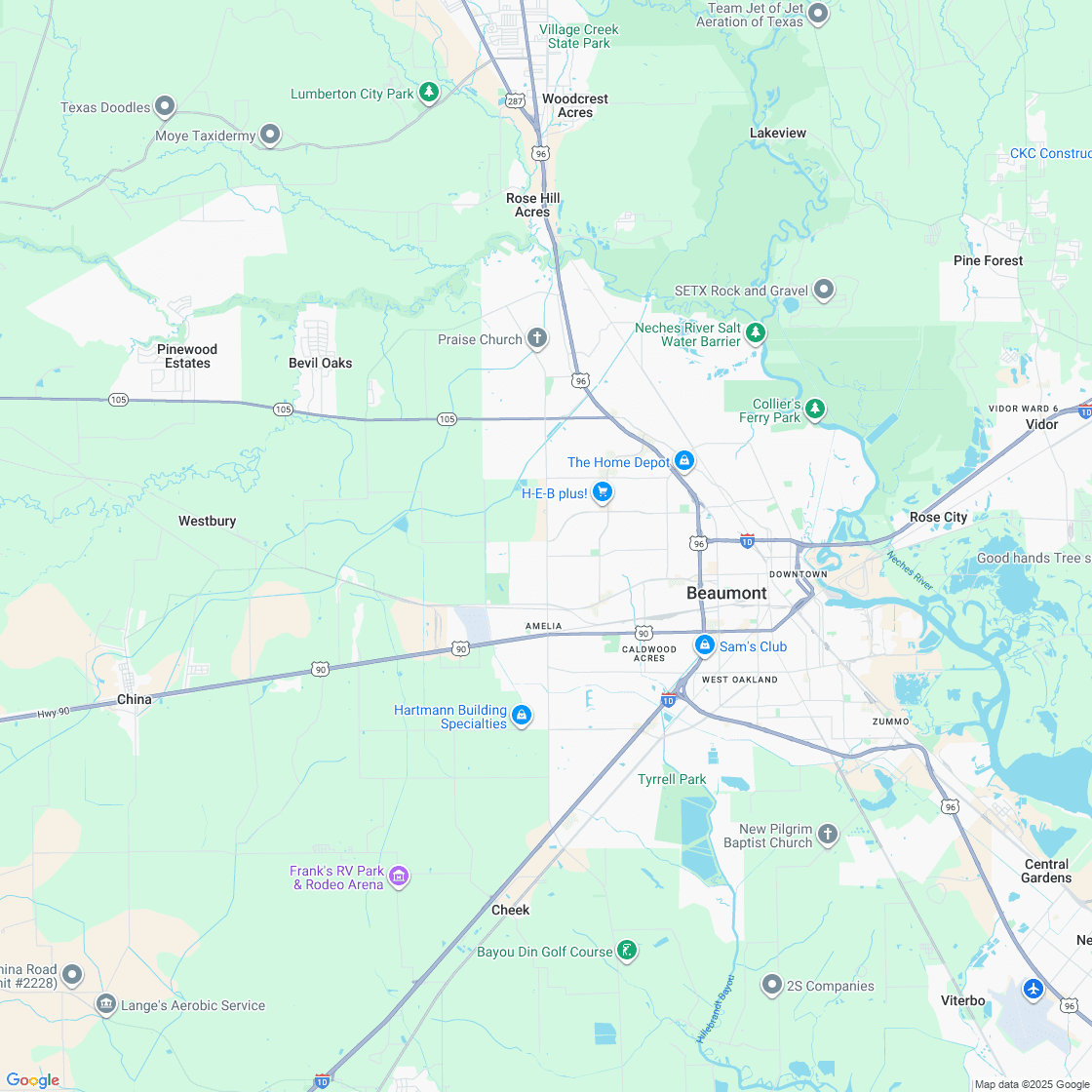 Google map showing store location