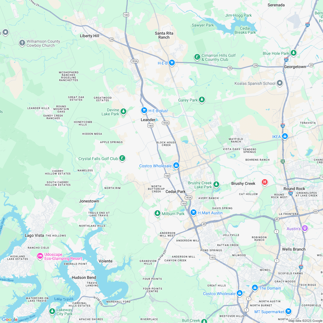 Google map showing store location